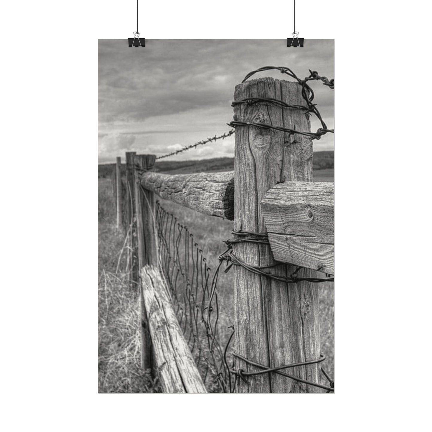 What Lies Between Frontiers– Western Textured Watercolor Matte Posters