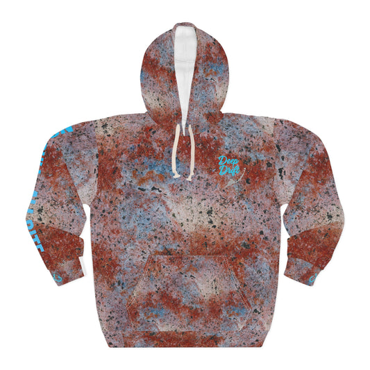 Rock Fish & Sand Inspired Pattern With Shark No Bull. All Bite Fishing Hoodie — Deep Drift Fishing,  Hooked Horizon Co. Angler Salt Water Pullover