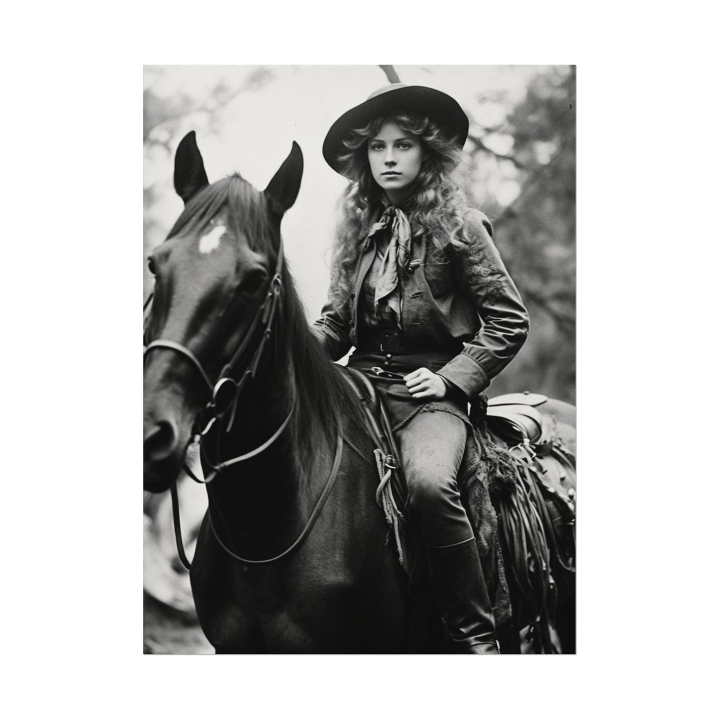 Legacy In Leather & Stone– Western Textured Watercolor Matte Posters