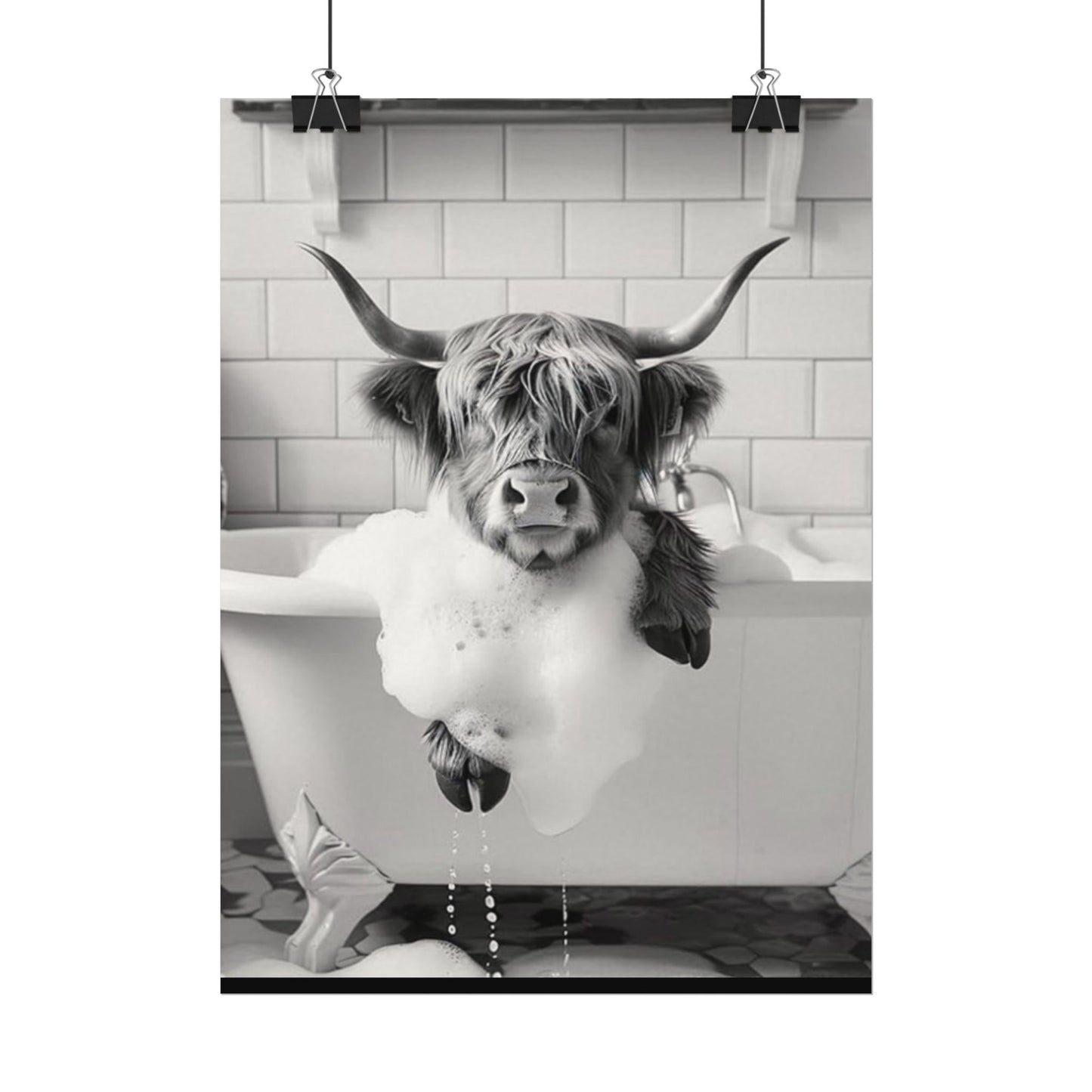 Hoofs & Suds – Western Textured Watercolor Matte Posters