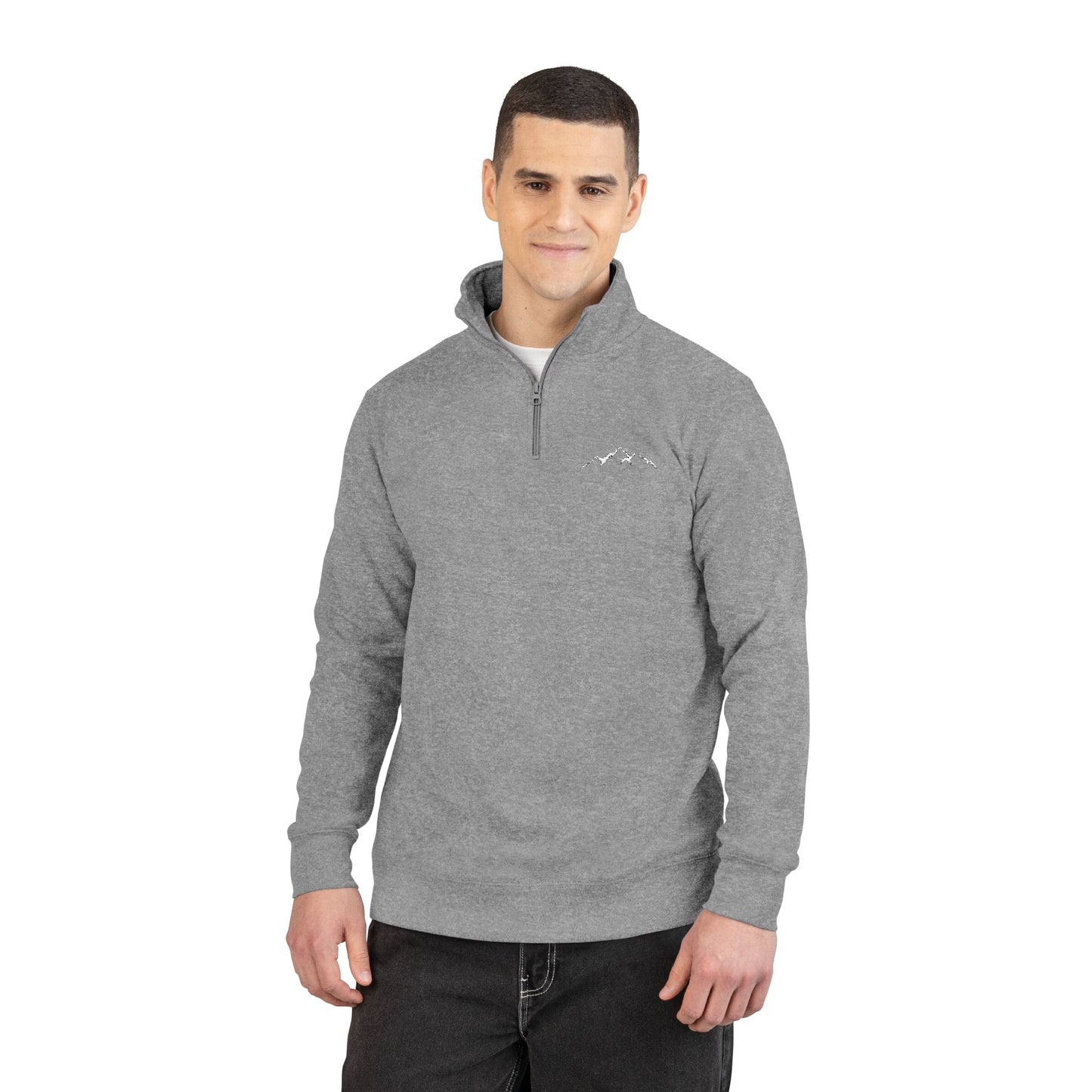 Advwnture Awaits Cozy Unisex Fleece Pullover (Embroidered Comfort) - Perfect for Casual Days, Gift Ideas, Fall Wear, Weekend Vibes, Embroidery Lovers
