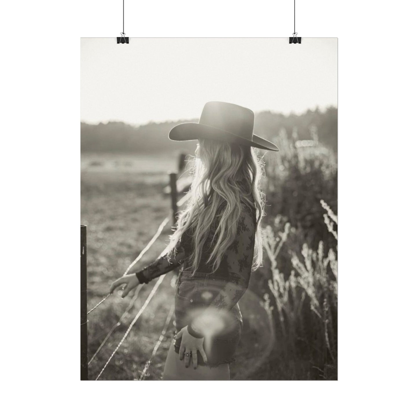 Mornings Gaze– Western Textured Watercolor Matte Posters