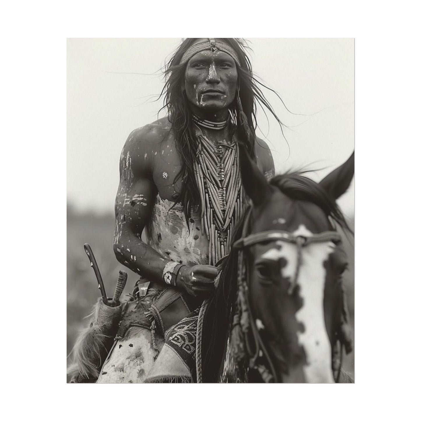 Spirit In The Saddle– Western Textured Watercolor Matte Posters