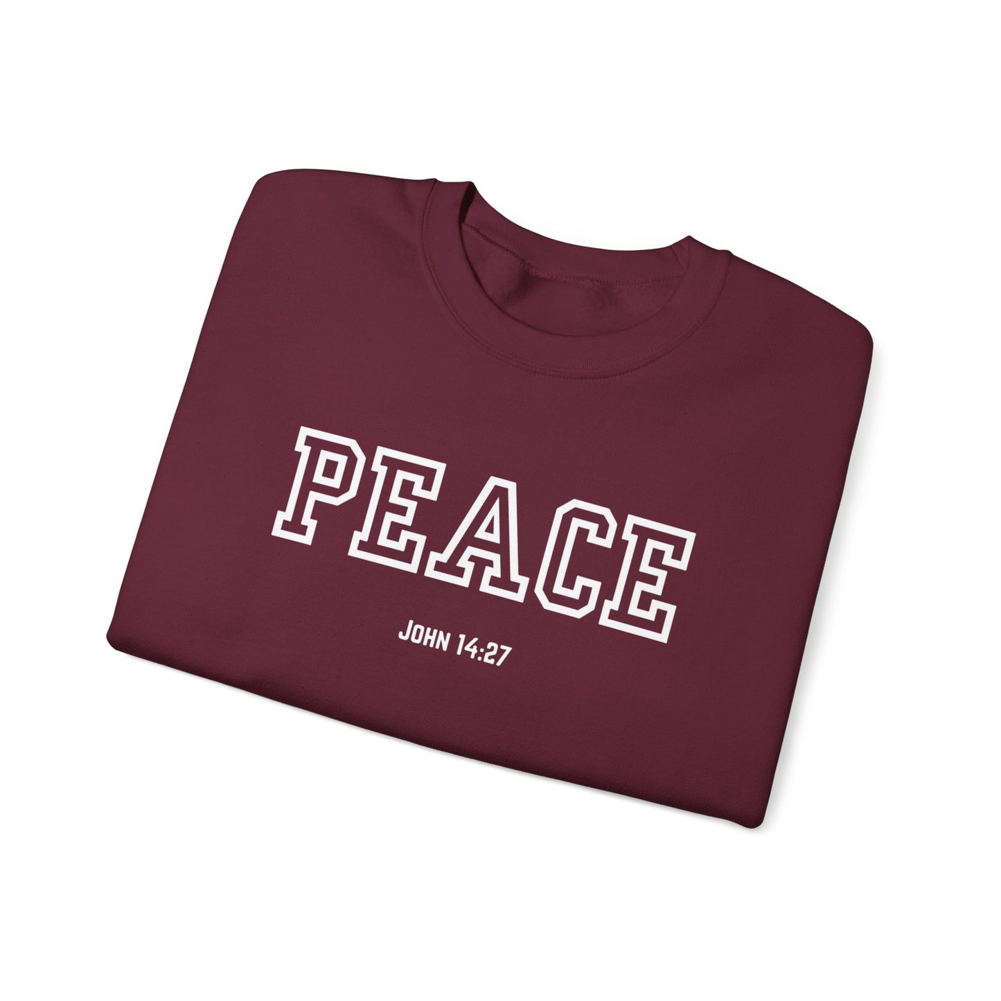 Unisex Peace Sweatshirt | Cozy Crewneck for Comfort, Faith & Hope | Perfect Gift for Family, Friends, and Holidays | Inspirational Apparel,