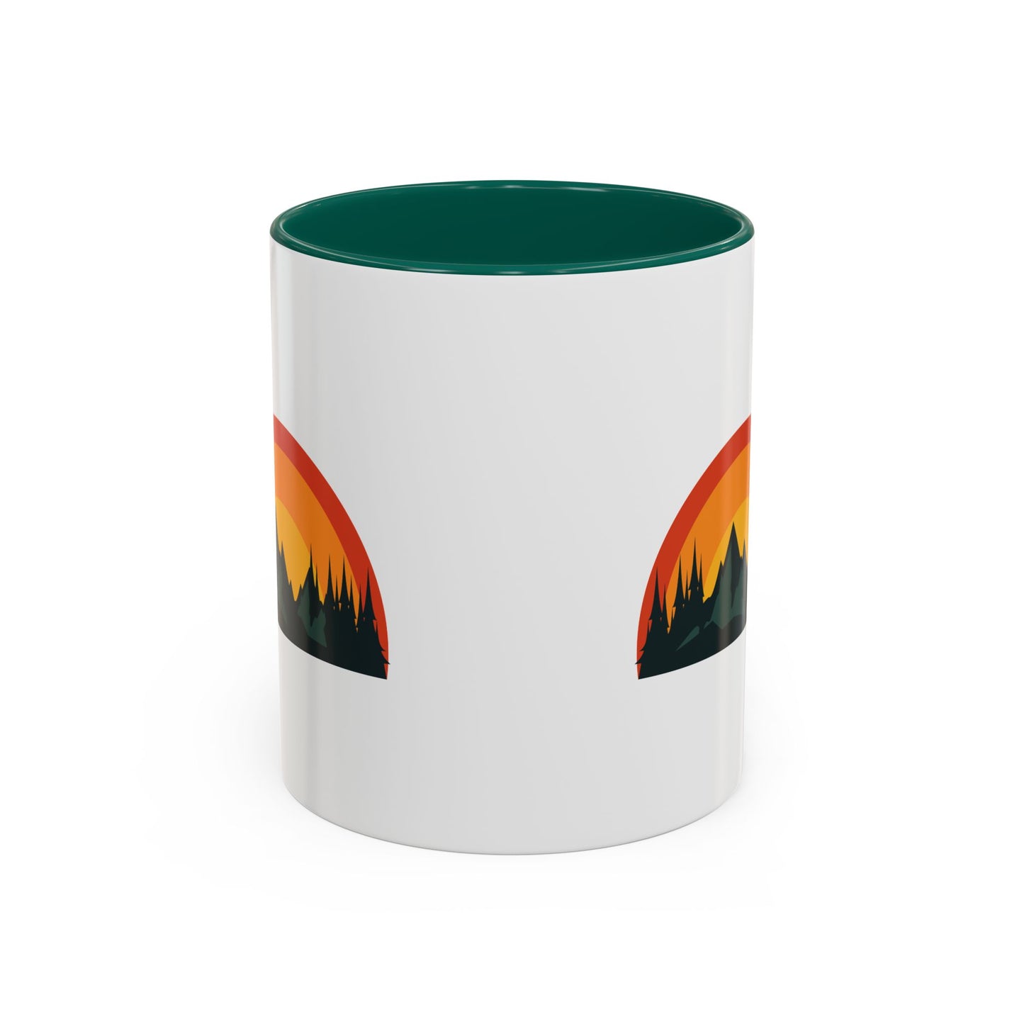 Red, Orange, Yellow Colorful Mountain Sunset Mug, Perfect Gift for Nature Lovers, Cozy Coffee Mug, Campfire Memories, Adventurer's Drinkware