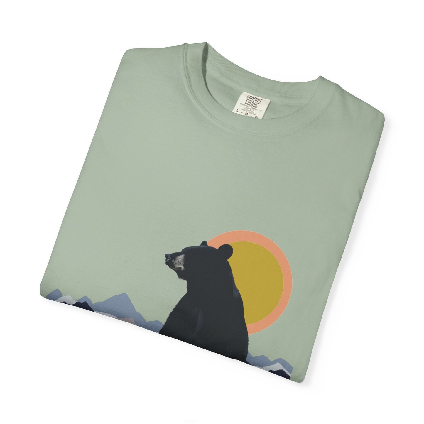 Bear Wildlife Adventure Tee Unisex Garment-Dyed T-shirt, Boho Nature Tee, Camping Shirt, Adventure Apparel, Gift for Wilderness Lovers
