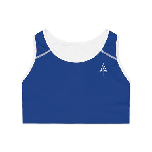 Arrow Ridge Deep Blue Stylish Sports Bra for Active Women, Workout Top, Gym Essential, Fitness Apparel, Athleisure Wear, Yoga Gear