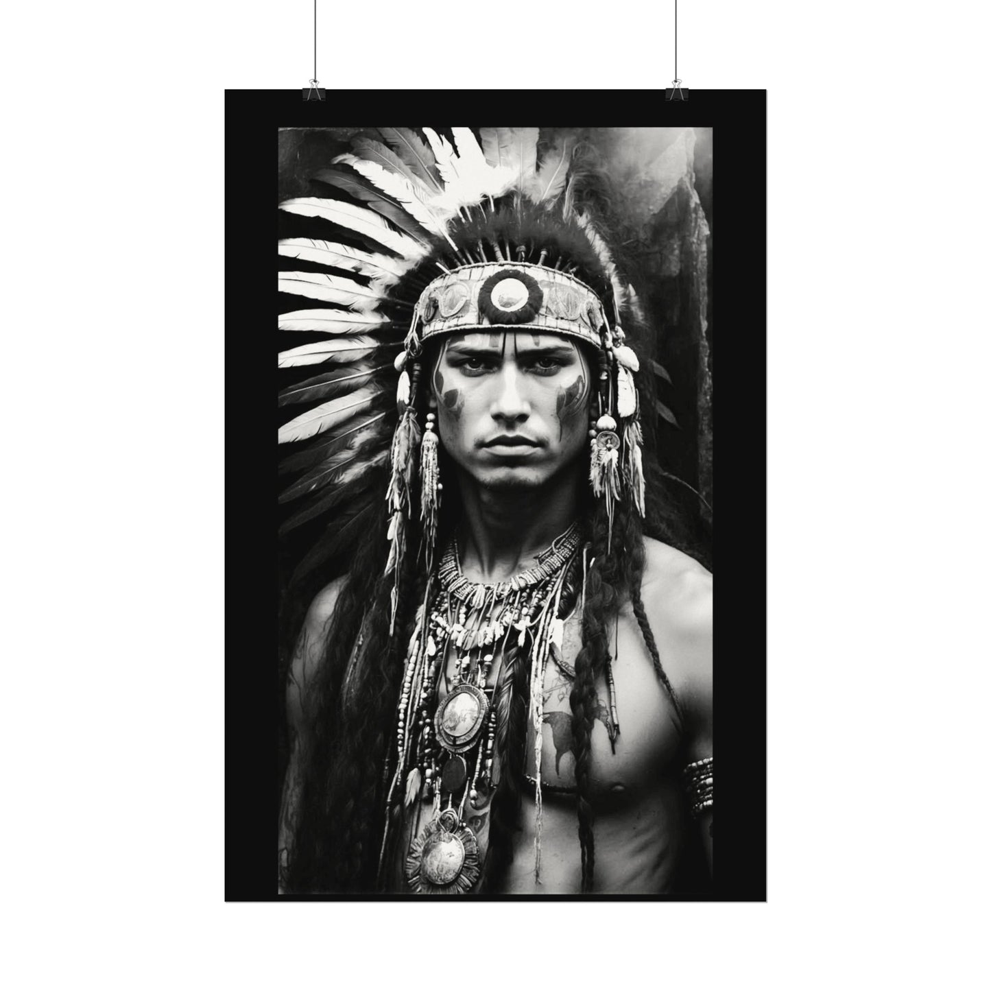 Strength In Stillness– Western Textured Watercolor Matte Posters