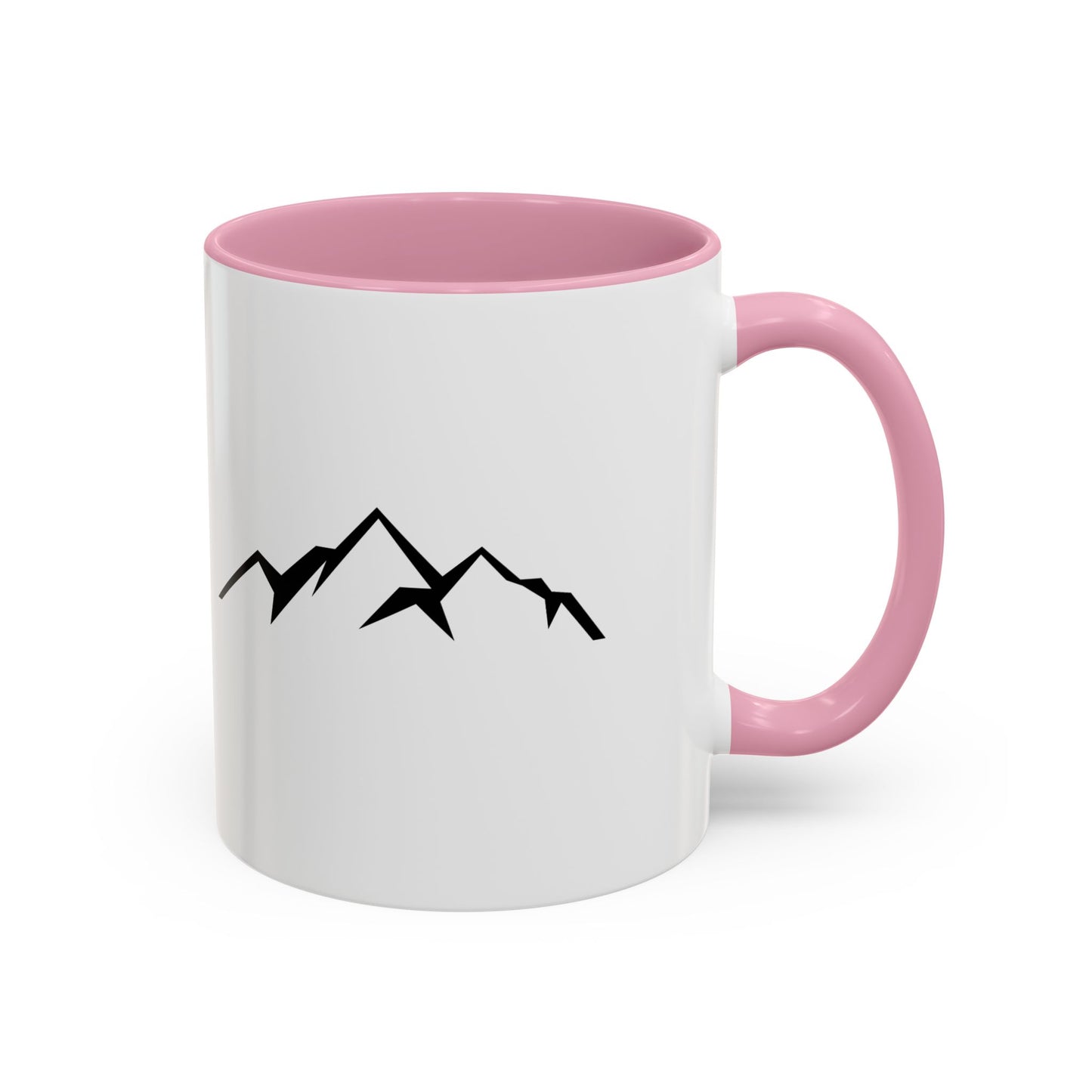 Mountain Range Black Handle Mug, Colorful Coffee Cup, Gift for Adventurers, Hiking Lover's Mug, Customizable Tea Mug, Perfect for Morning