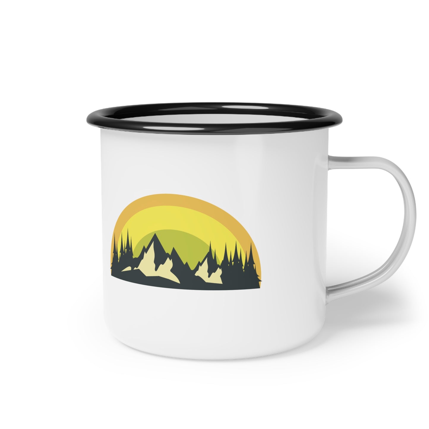 Adventure Enamel Camp Cup | Outdoor Enthusiast Mug, Camping Gift, Nature Lover Drinkware, Hiking Accessory, Travel Companion