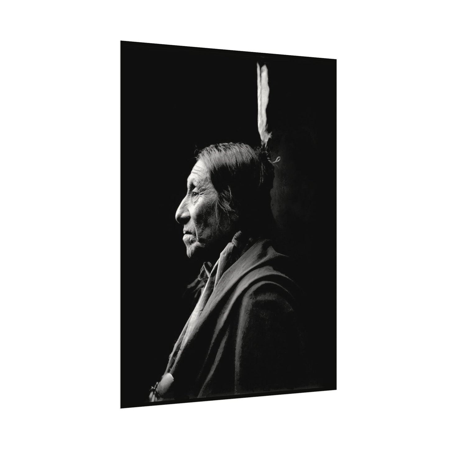 Silent Wisdom – Western Textured Watercolor Matte Posters