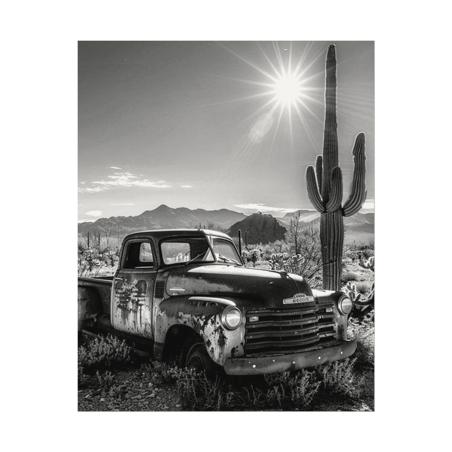 Deserted Wasteland – Western Textured Watercolor Matte Posters