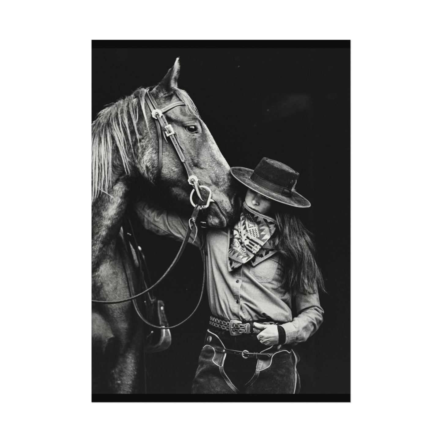 A Whisper Between Friends  – Western Textured Watercolor Matte Posters