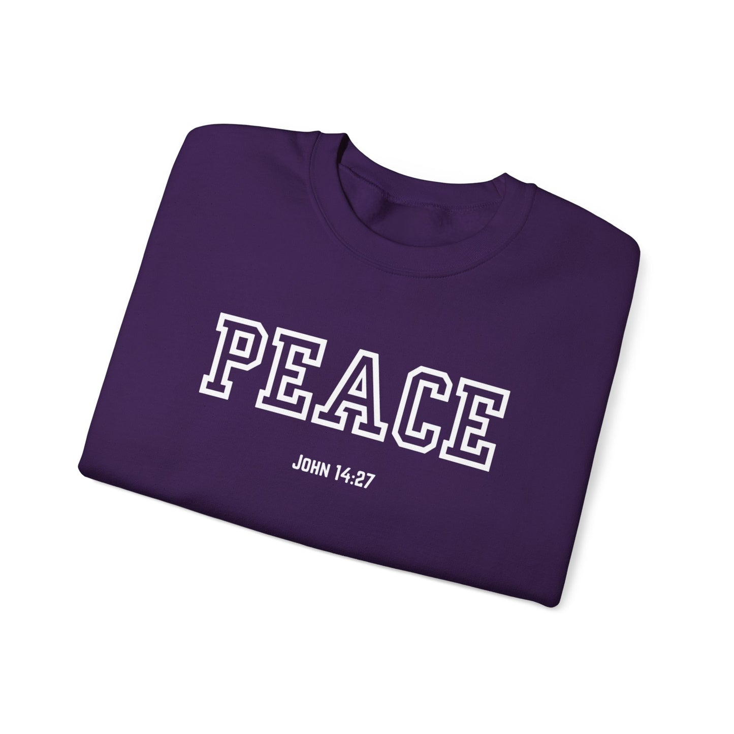 Unisex Peace Sweatshirt | Cozy Crewneck for Comfort, Faith & Hope | Perfect Gift for Family, Friends, and Holidays | Inspirational Apparel,