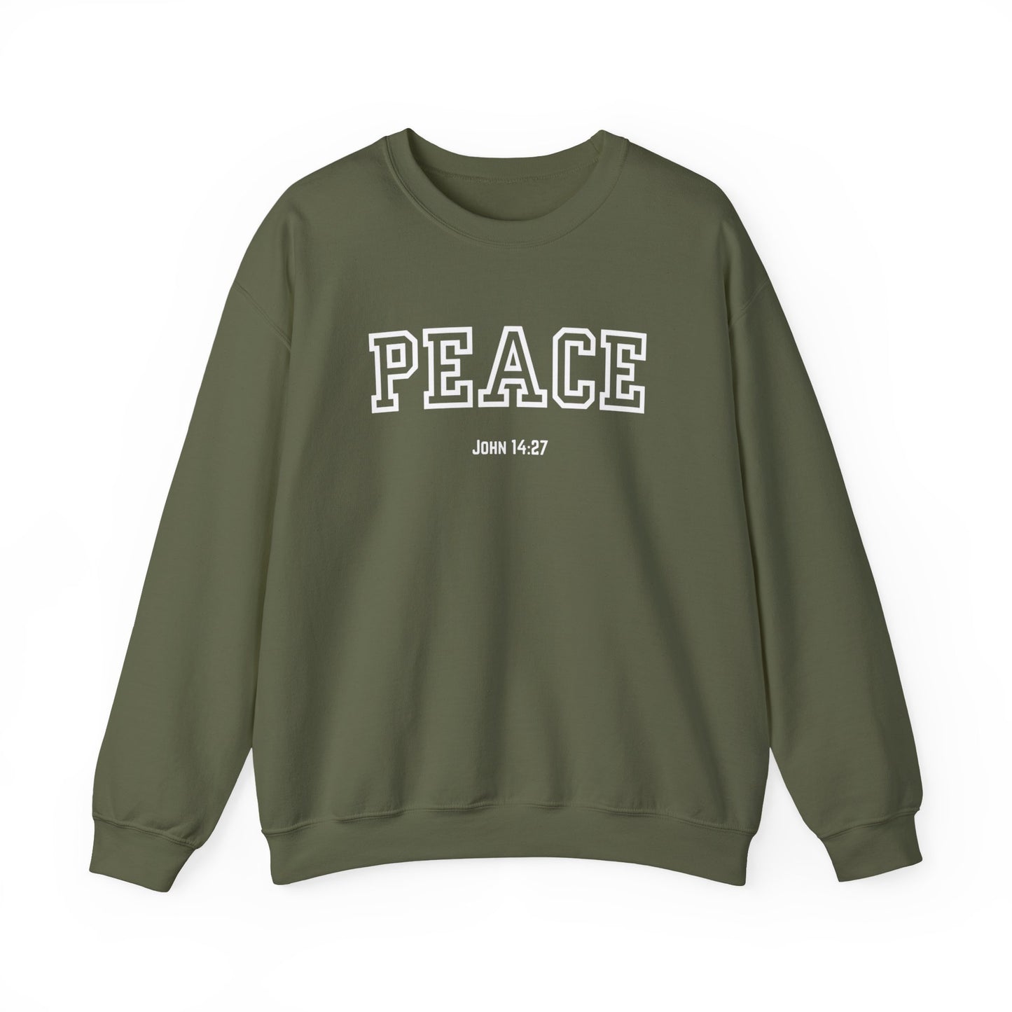 Unisex Peace Sweatshirt | Cozy Crewneck for Comfort, Faith & Hope | Perfect Gift for Family, Friends, and Holidays | Inspirational Apparel,