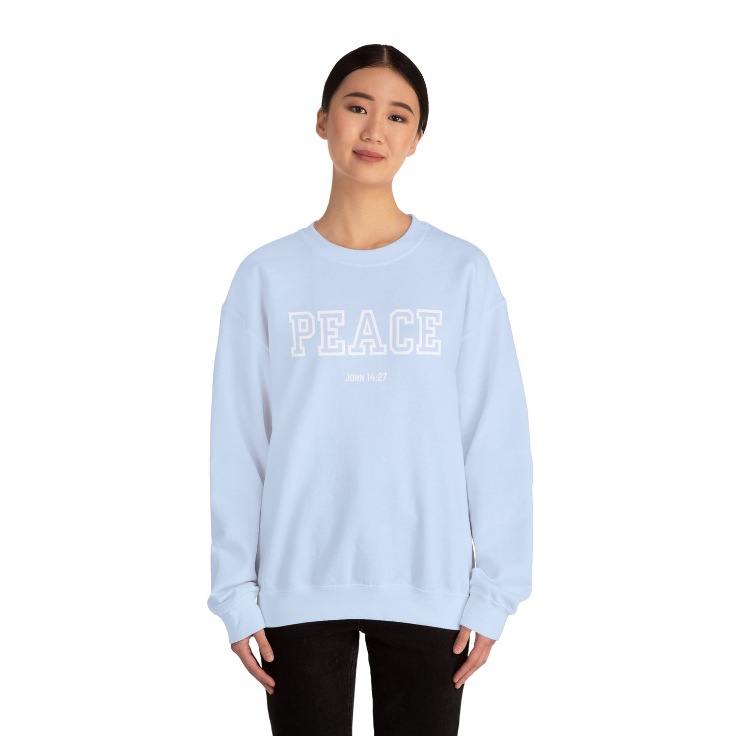 Unisex Peace Sweatshirt | Cozy Crewneck for Comfort, Faith & Hope | Perfect Gift for Family, Friends, and Holidays | Inspirational Apparel,