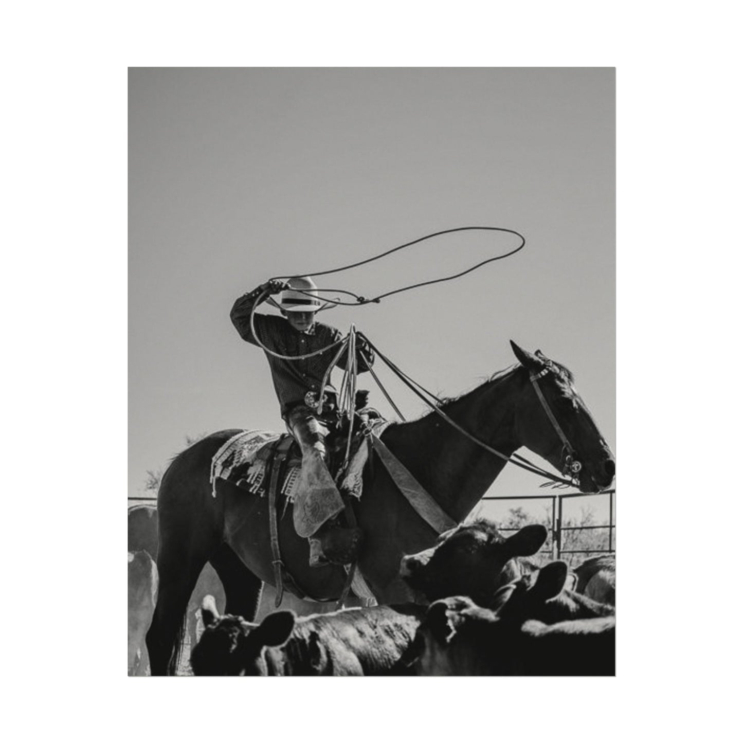 Cowboy Up – Western Textured Watercolor Matte Posters