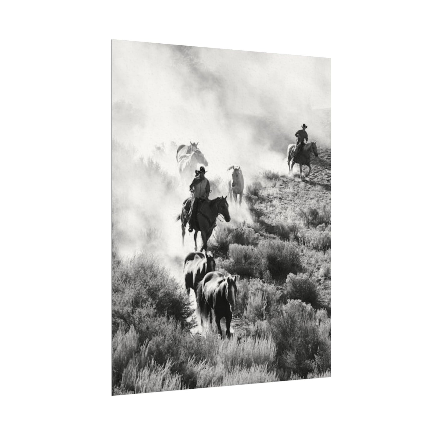 The Dusty Range – Western Textured Watercolor Matte Posters