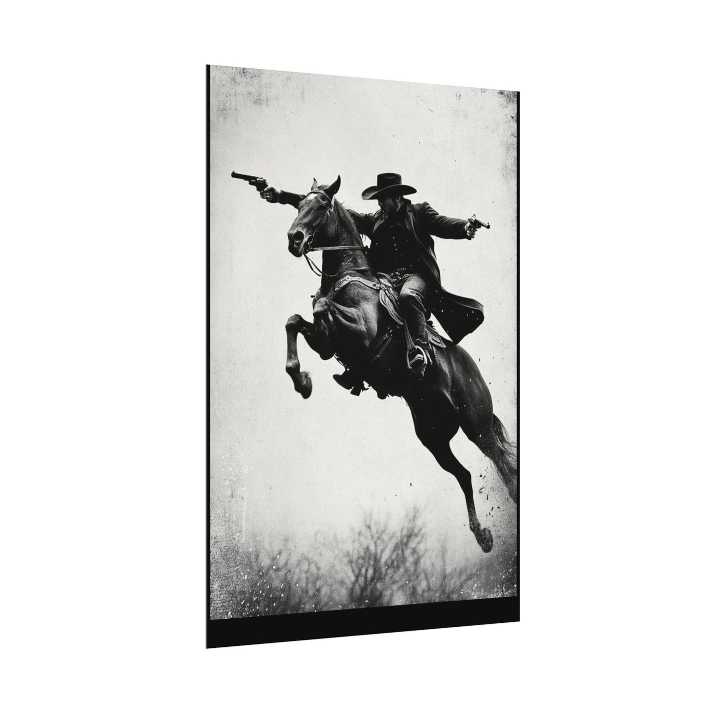 High Noon Pistols  – Western Textured Watercolor Matte Posters