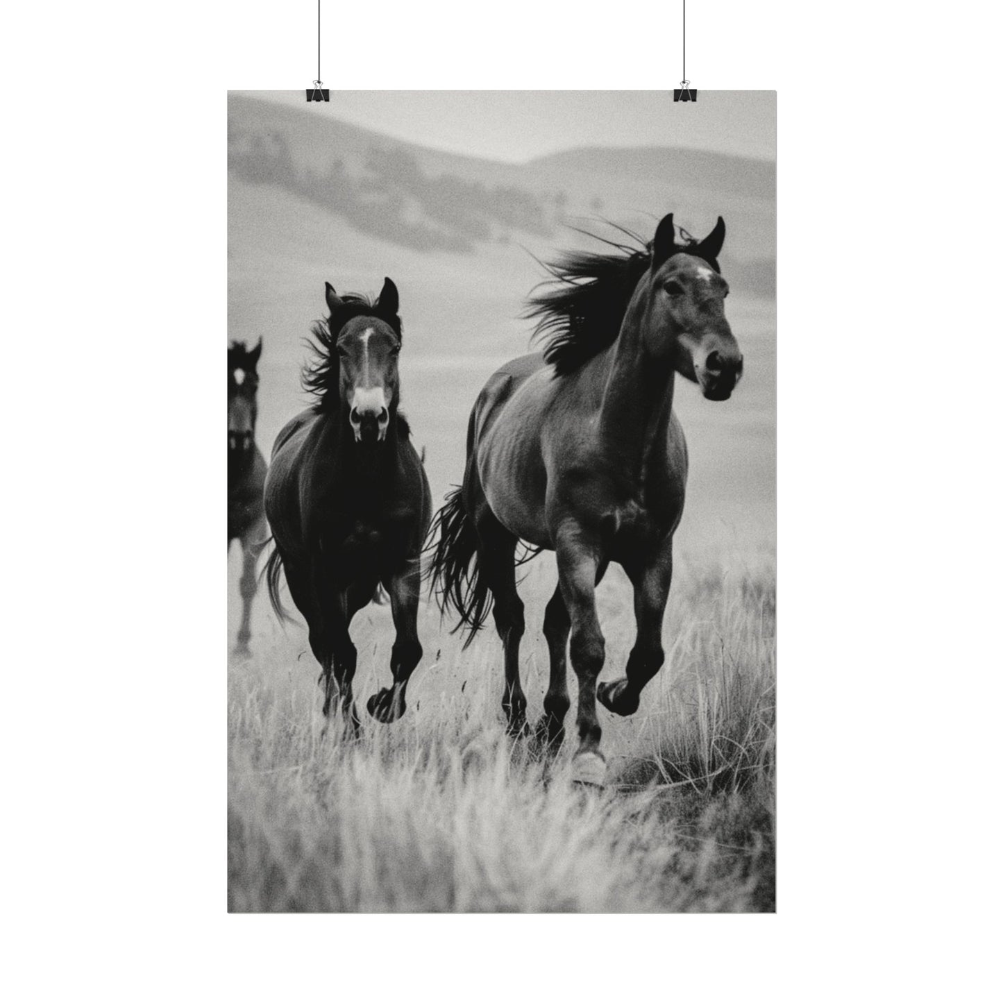 Running With Focus – Western Textured Watercolor Matte Posters