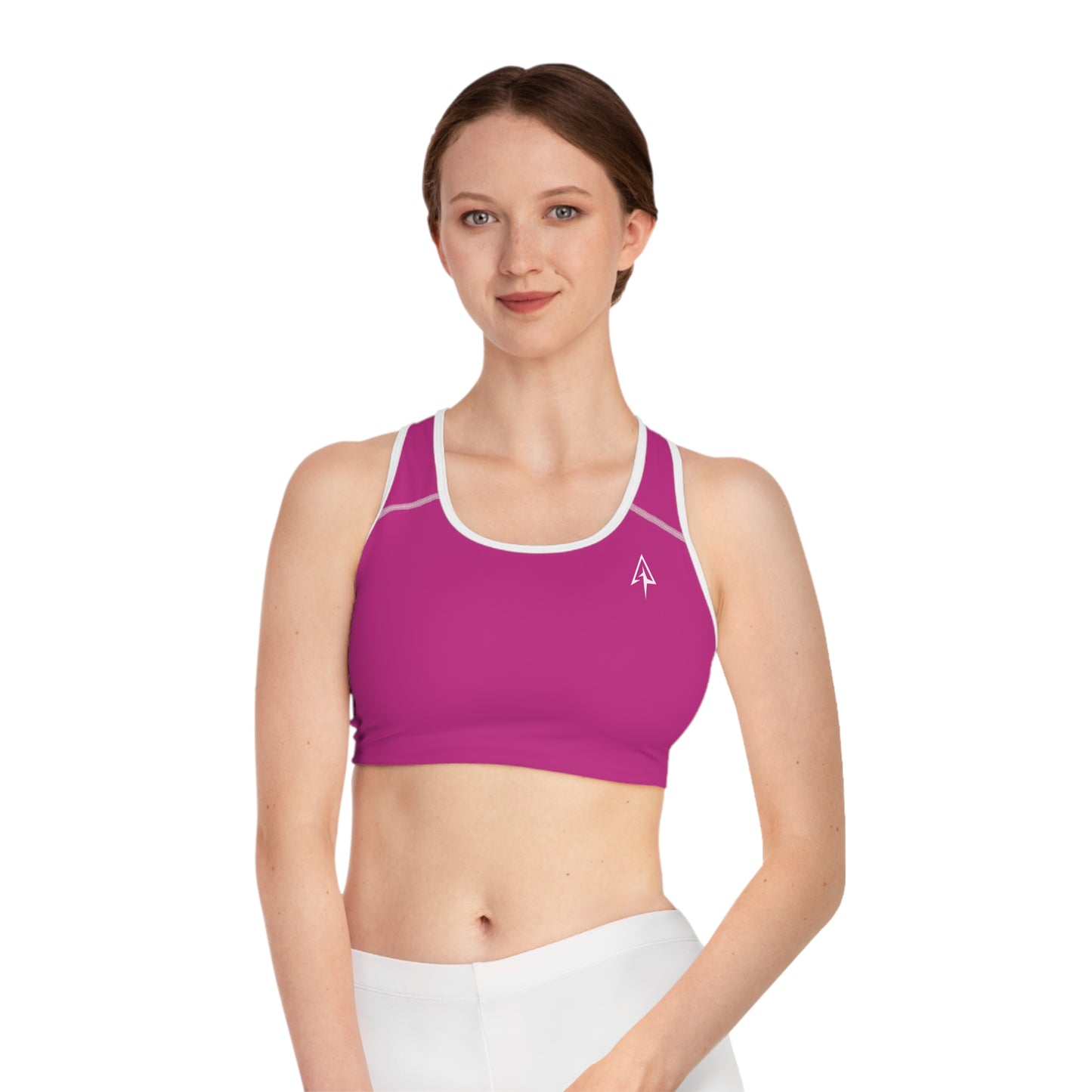 Arrow Ridge Fushia Pink Stylish Sports Bra for Active Women, Workout Top, Gym Essential, Fitness Apparel, Athleisure Wear, Yoga Gear