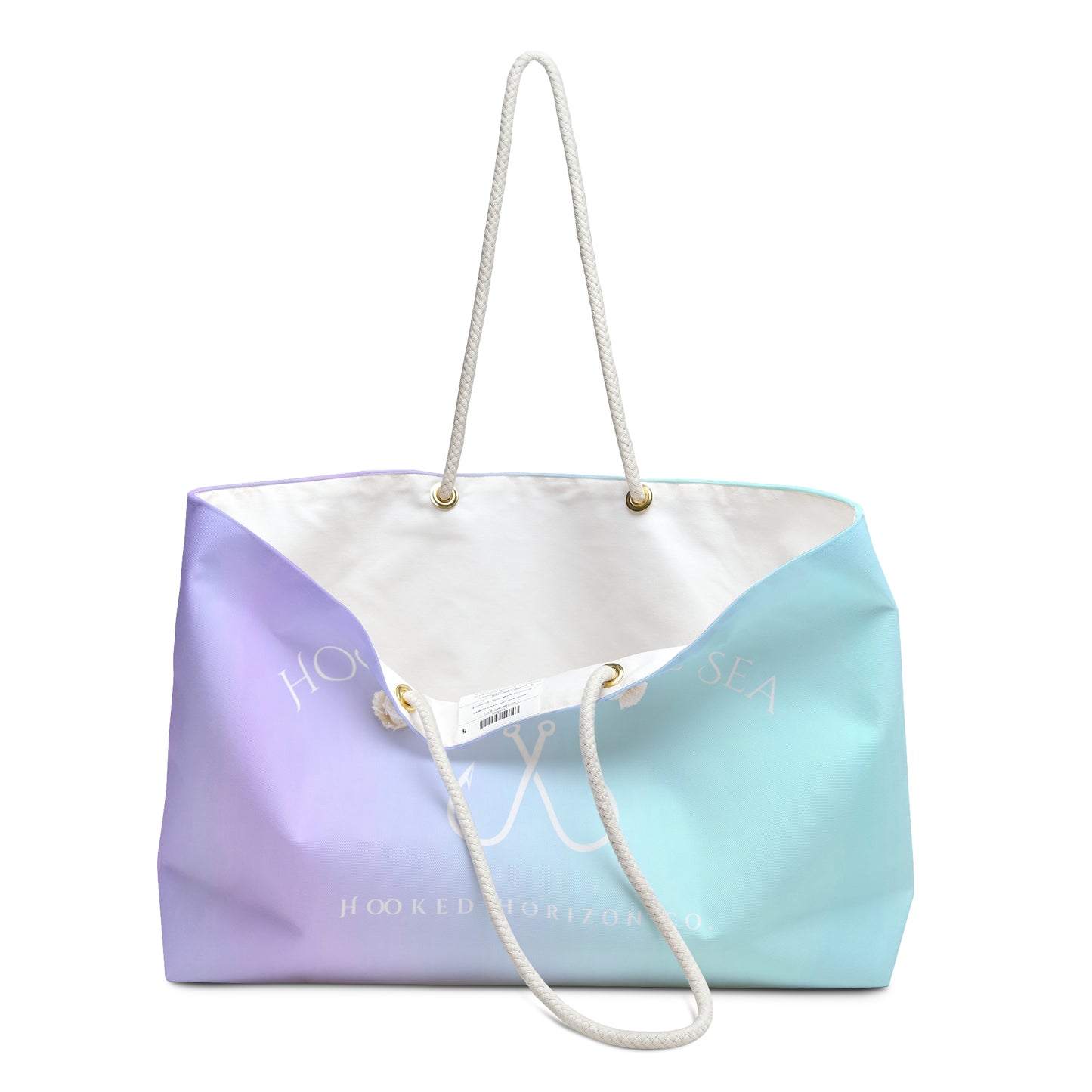 Purple To Blue Ombre Vibrant Beach Weekender Bag, Summer Travel Tote, Perfect for Weekend Getaways, Beach Days, Vacation Essentials