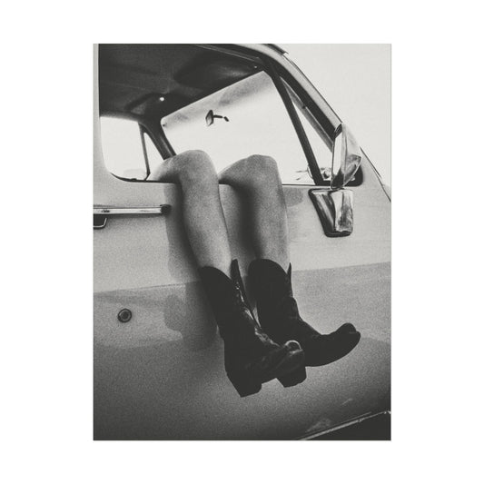 Kick'n Off The Dust— Saddle Up Western Textured Watercolor Matte Posters