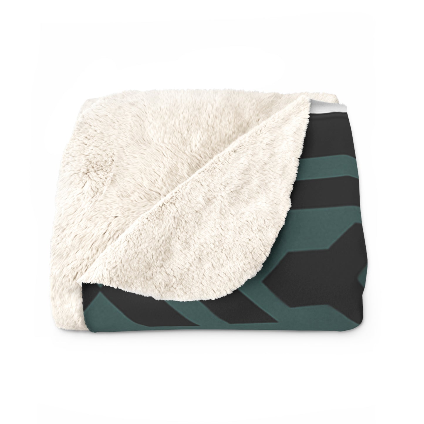 Tate Sherpa Fleece Blanket - Modern Tribal Design, Perfect for Home Decor, Gift for Him/Her, Winter Warmth, Beach Blanket