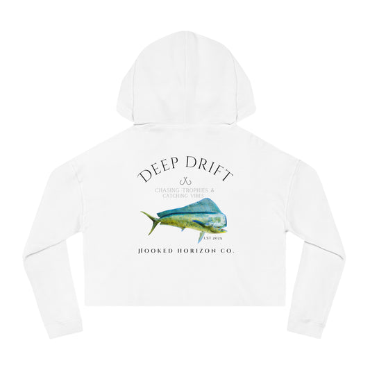 Mahi Mahi Dolphin Fishing Crop Sweatshirt