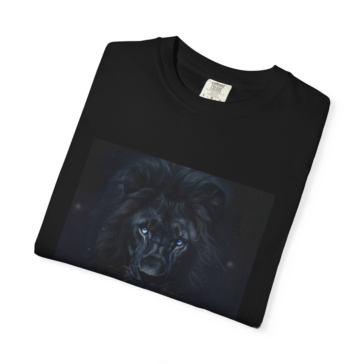 Fearless Lion Spiritual Unisex Garment-Dyed T-shirt, Bold Graphic Tee, Inspirational Apparel, Gifts for Animal Lovers, Motivational Fashion