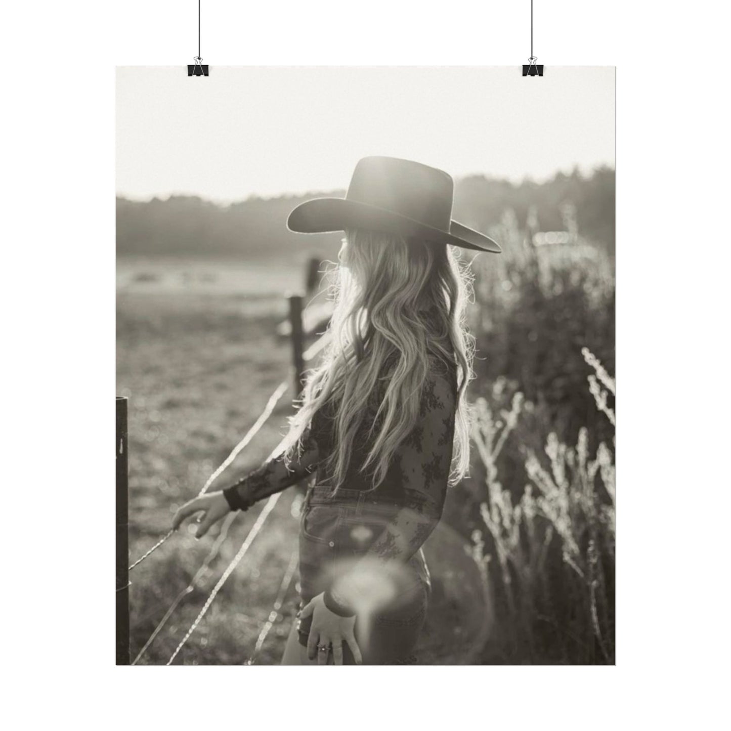 Mornings Gaze– Western Textured Watercolor Matte Posters