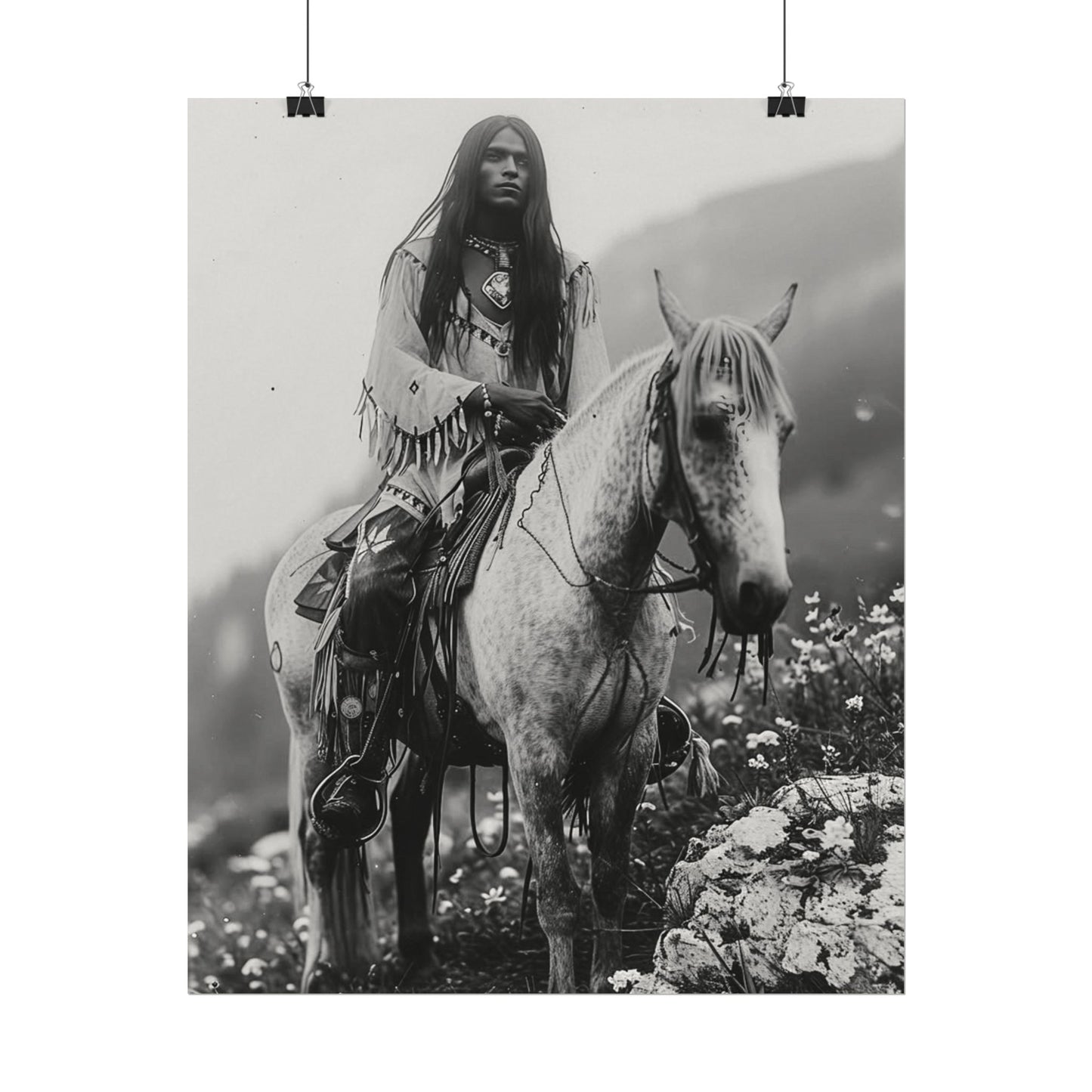 Ancestors Horizon – Western Textured Watercolor Matte Posters