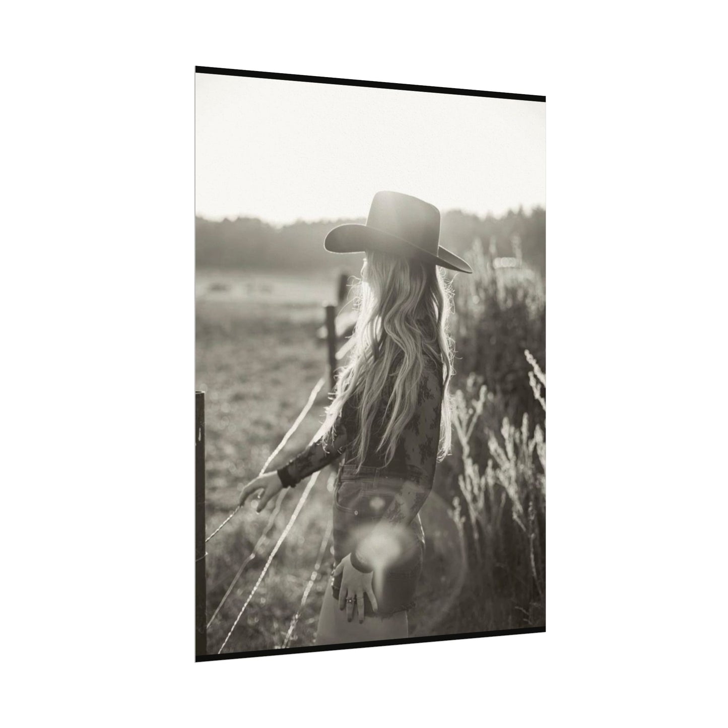 Mornings Gaze– Western Textured Watercolor Matte Posters