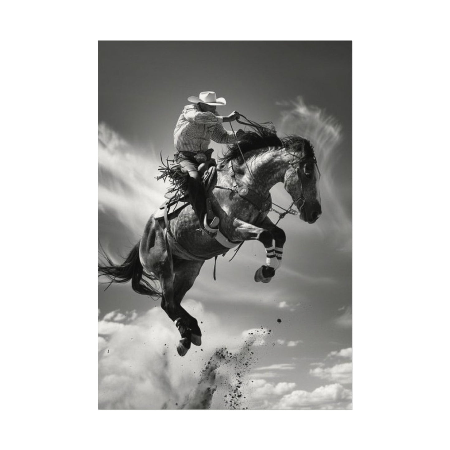 Rolling Thunder – Western Textured Watercolor Matte Posters