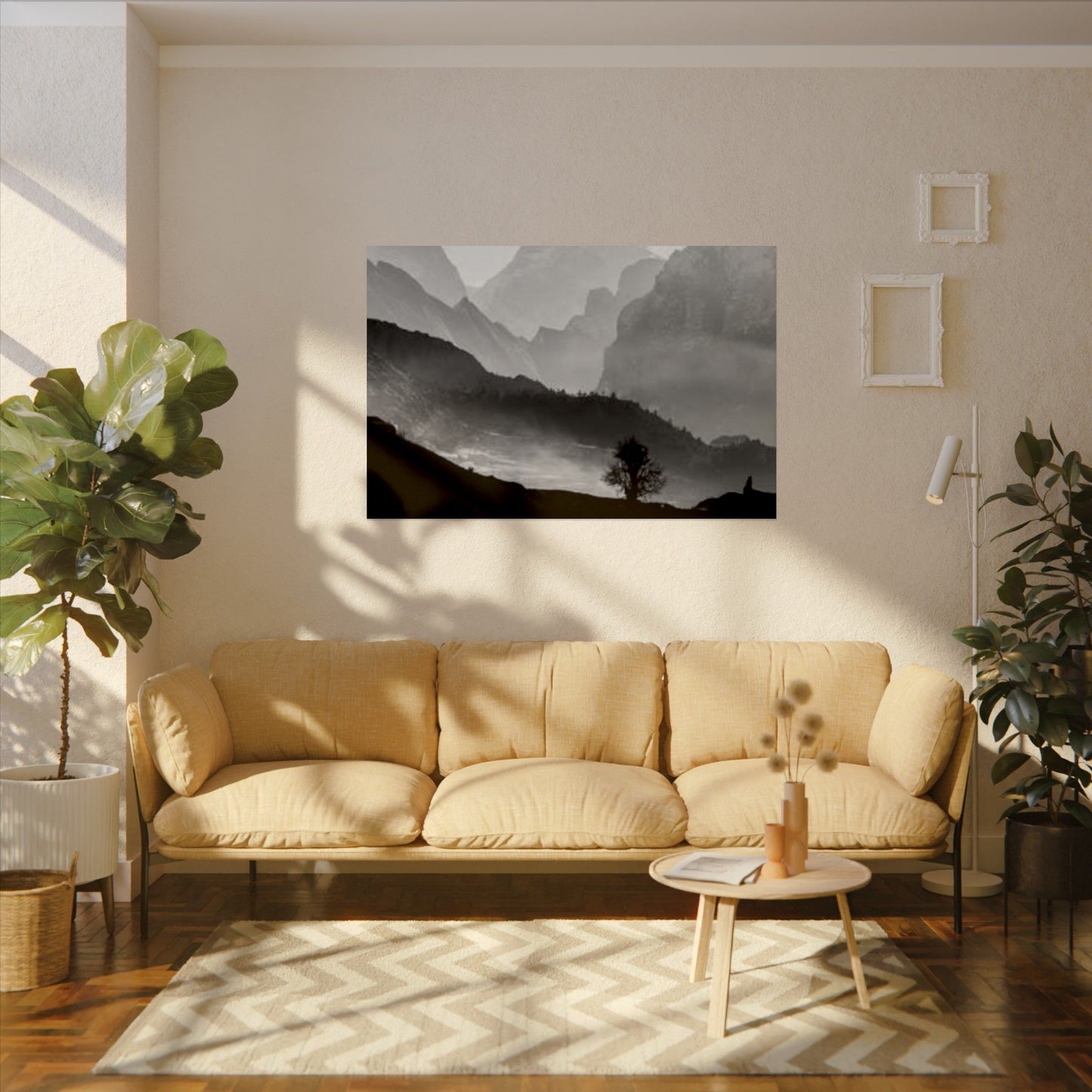 Cascading Mountains– Western Textured Watercolor Matte Posters