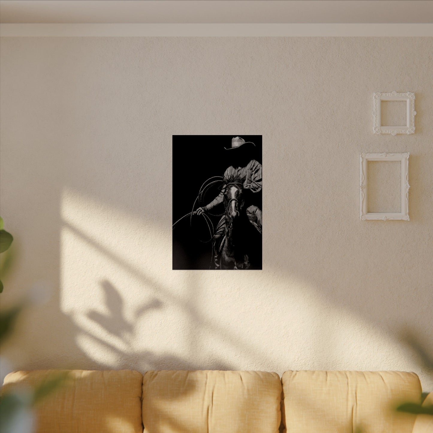 Lasso & Legacy – Western Textured Watercolor Matte Posters