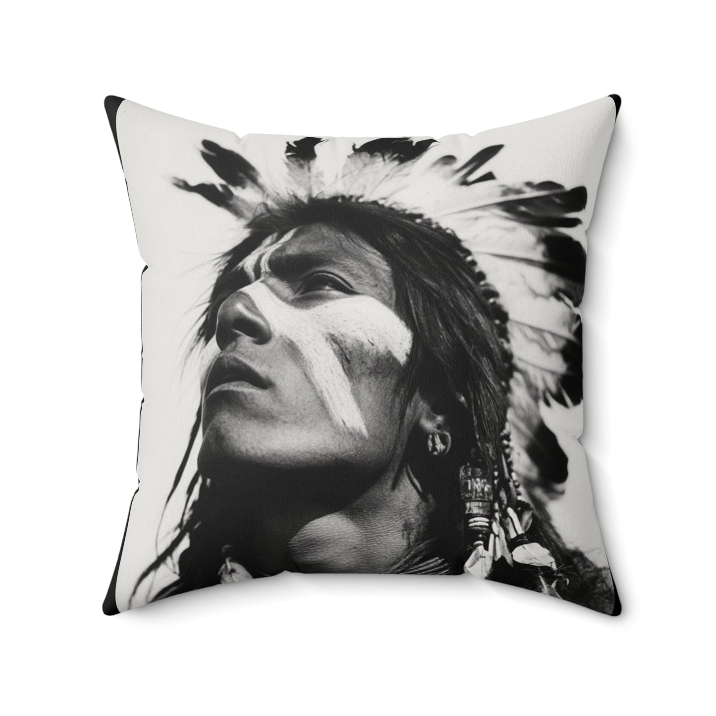 2 In 1 The Warrior & The Wolf Faux Suede Pillow, Cozy Home Decor, Motivational Cushion, Bohemian Bedroom Accessory, Unique Gift Idea, Stay Wild