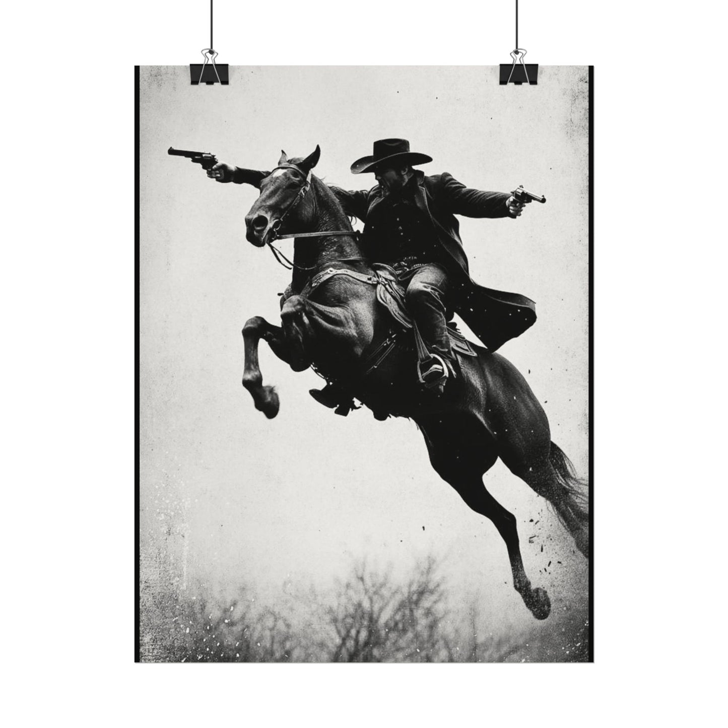 High Noon Pistols  – Western Textured Watercolor Matte Posters