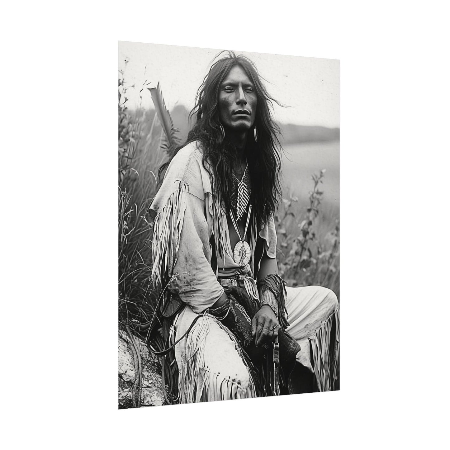 Mother Earths Guardian – Western Textured Watercolor Matte Posters