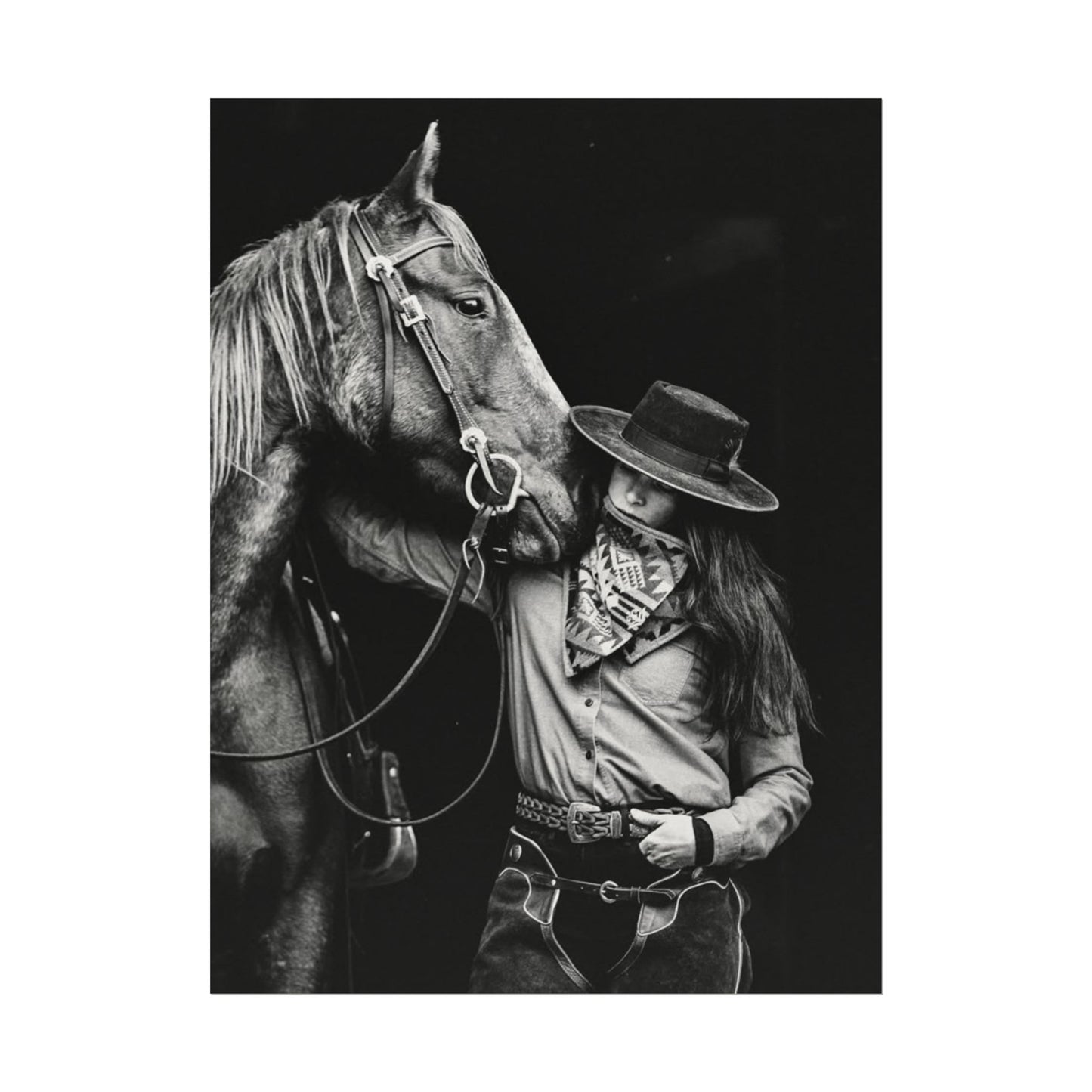 A Whisper Between Friends  – Western Textured Watercolor Matte Posters