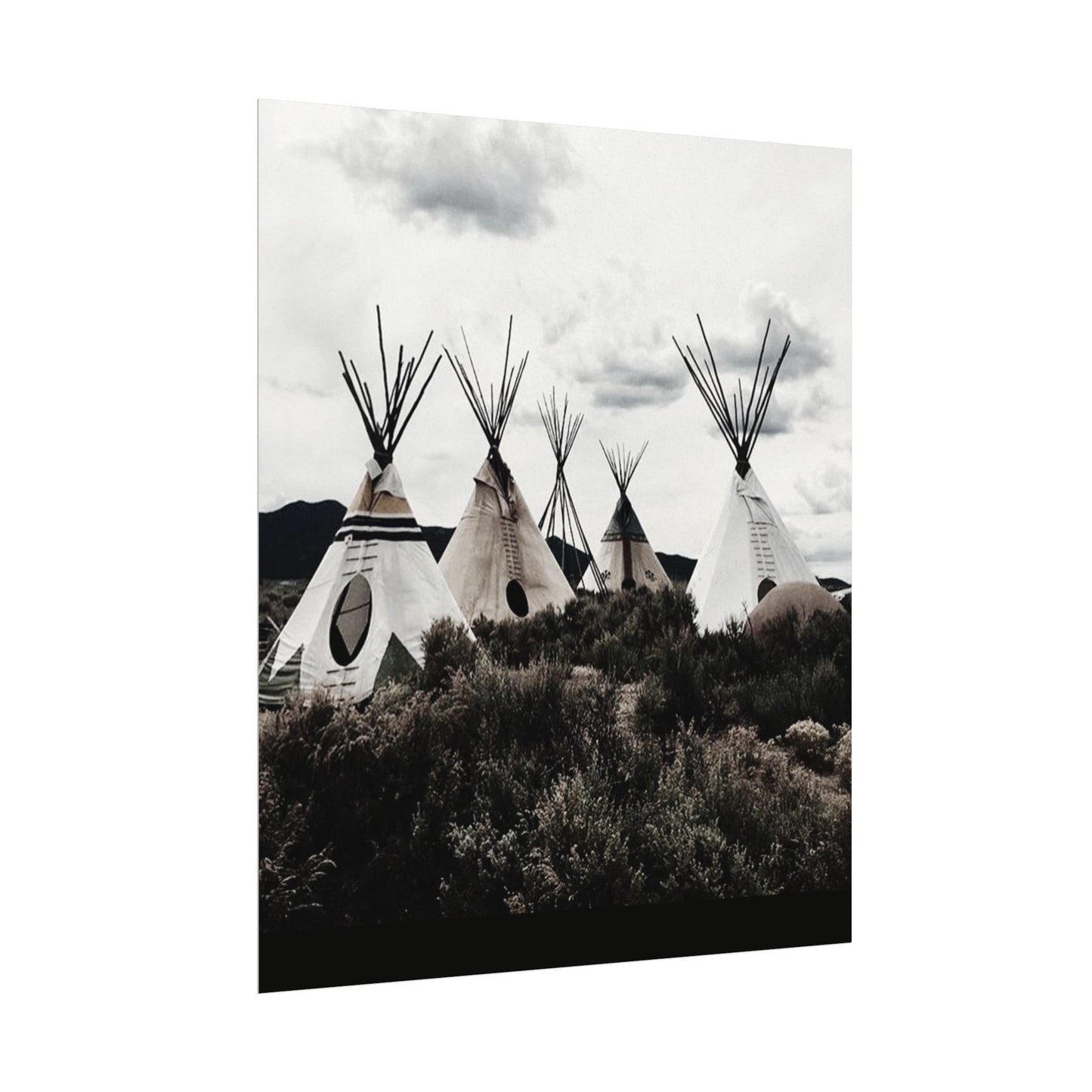 Echos Of The Plains– Western Textured Watercolor Matte Posters
