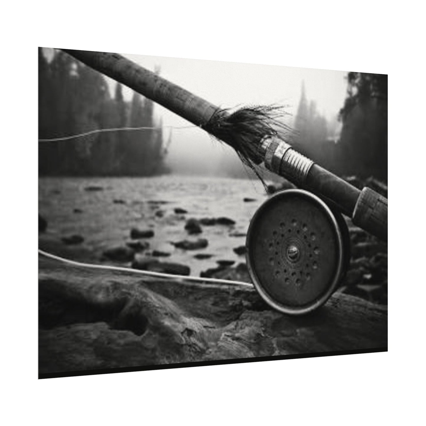 A River Runs Through It– Western Textured Watercolor Matte Posters