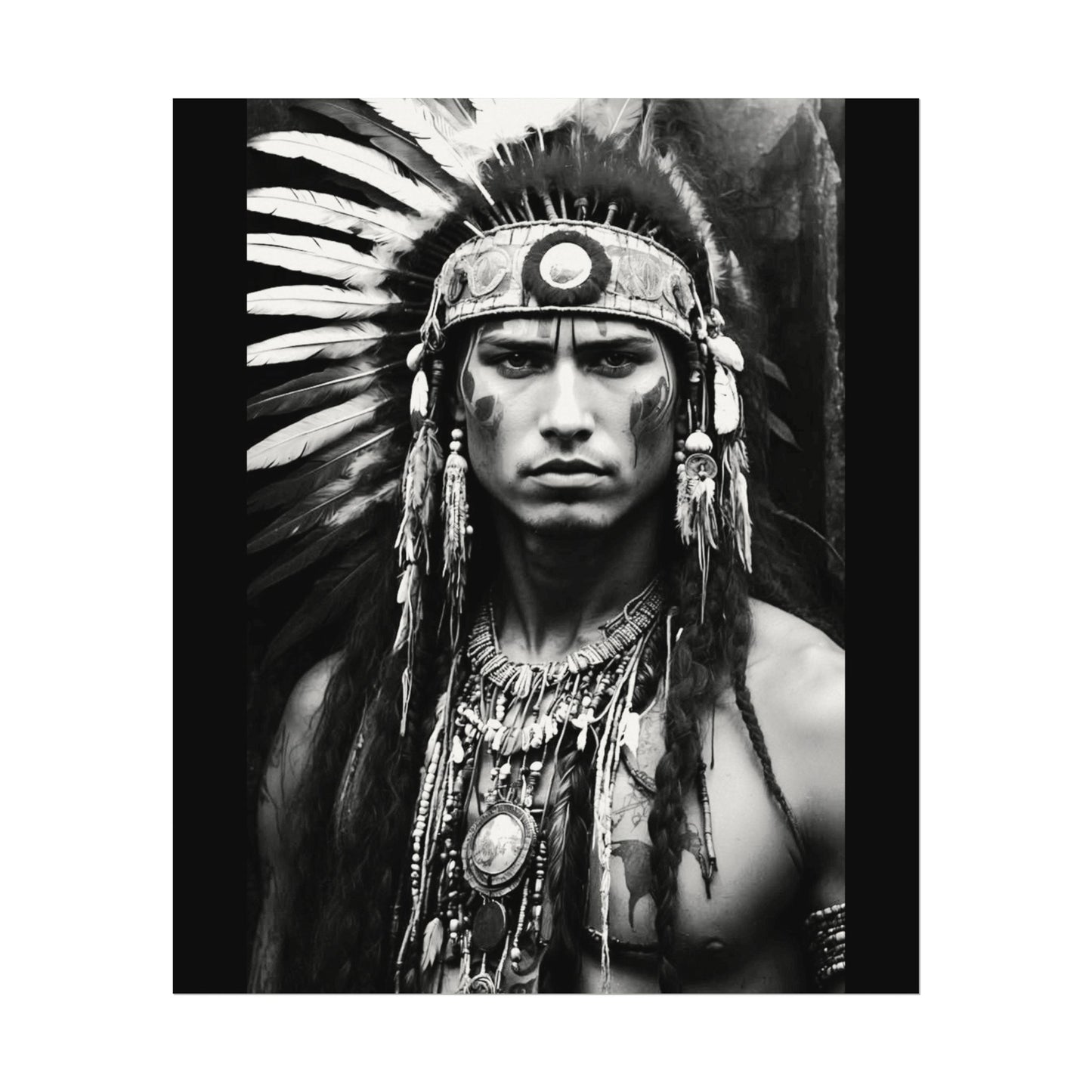 Strength In Stillness– Western Textured Watercolor Matte Posters