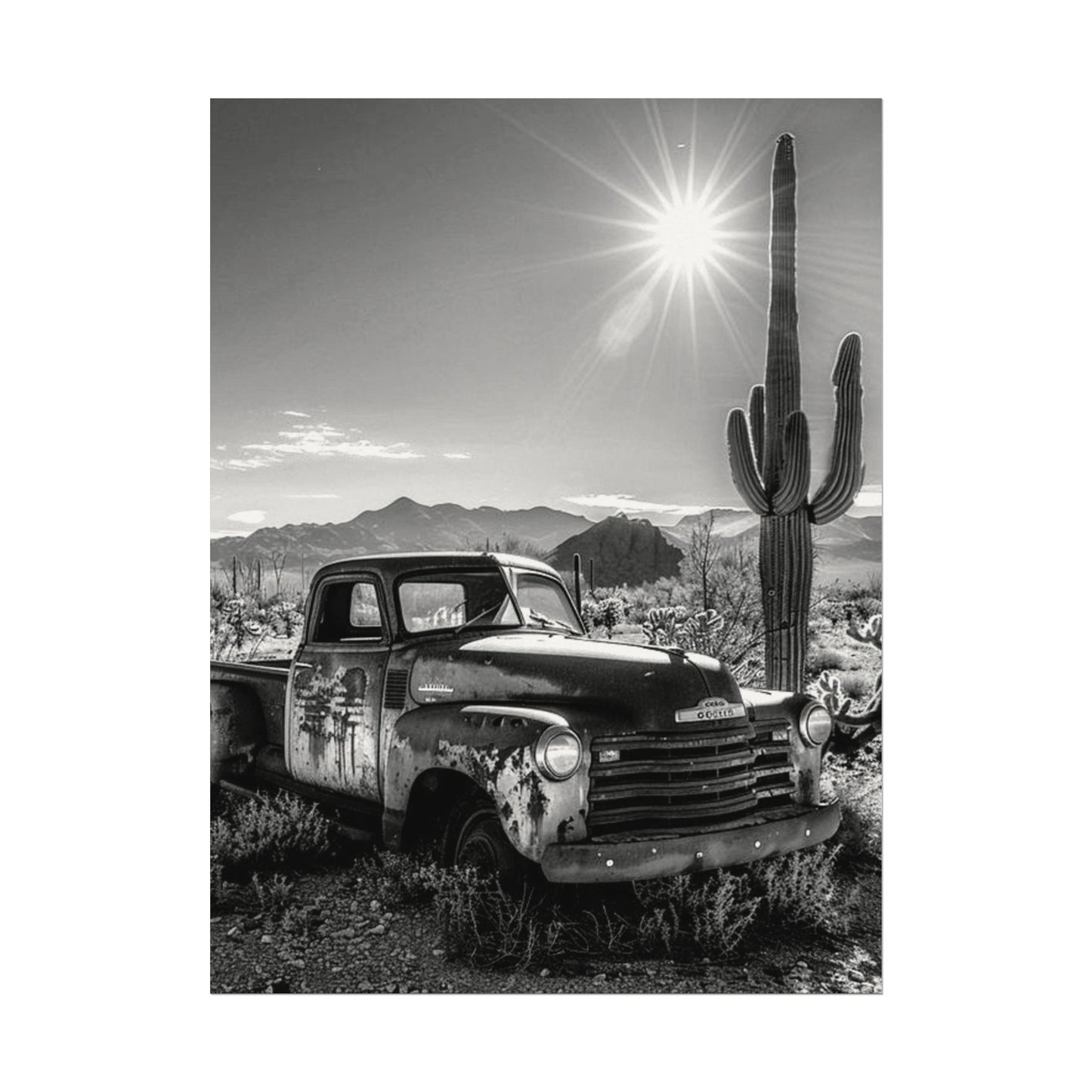 Deserted Wasteland – Western Textured Watercolor Matte Posters