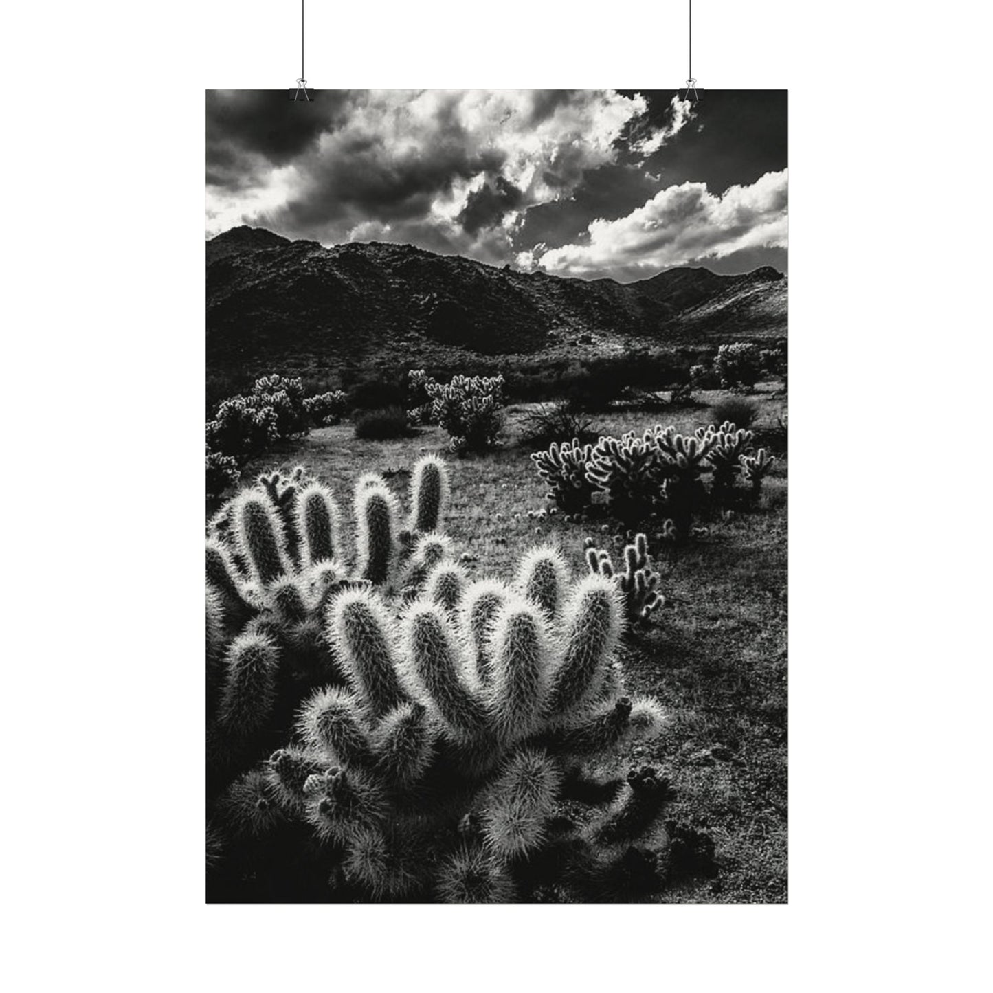 Western Desert Textured Watercolor Matte Posters