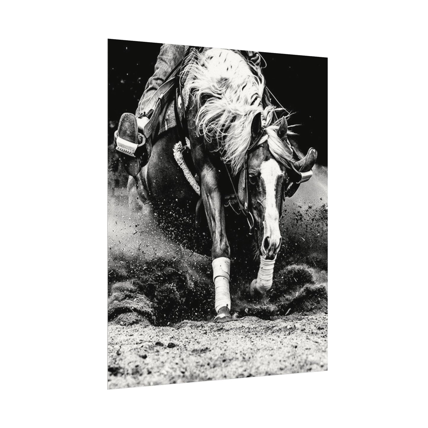 Burning The Barrel – Western Textured Watercolor Matte Posters