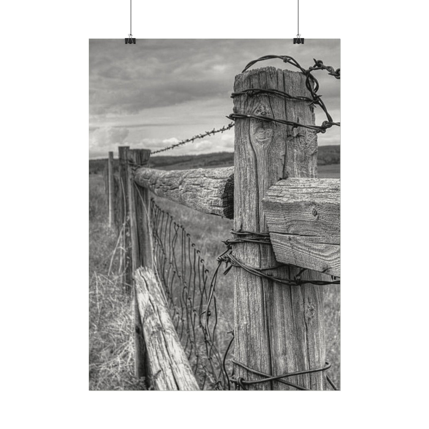 What Lies Between Frontiers– Western Textured Watercolor Matte Posters