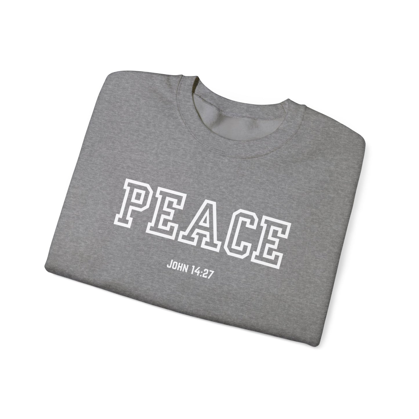 Unisex Peace Sweatshirt | Cozy Crewneck for Comfort, Faith & Hope | Perfect Gift for Family, Friends, and Holidays | Inspirational Apparel,