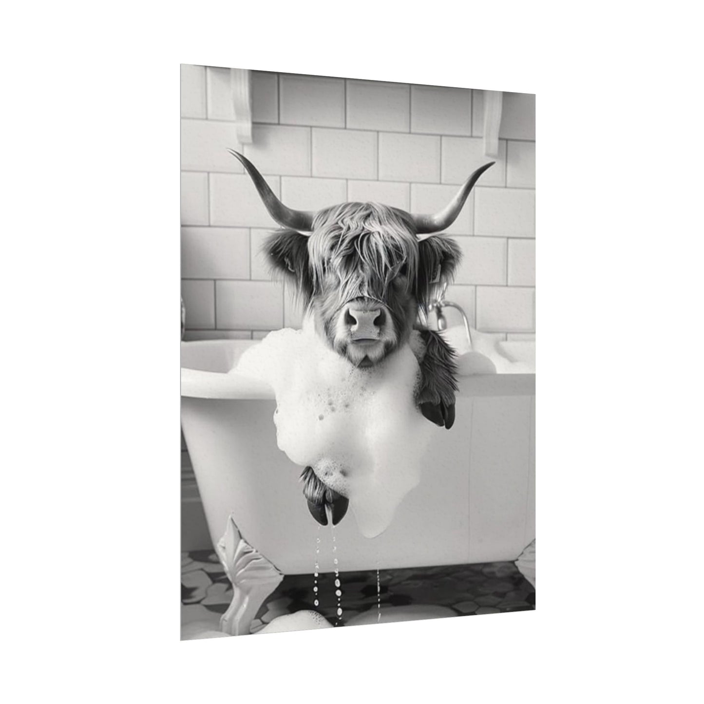 Hoofs & Suds – Western Textured Watercolor Matte Posters