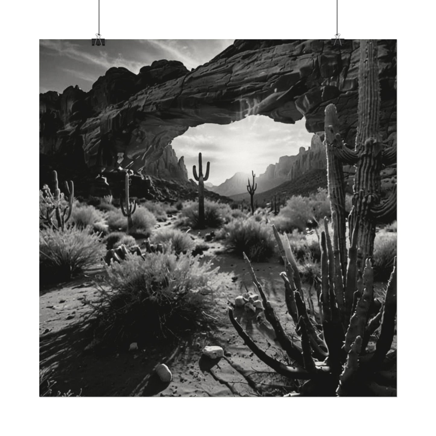 Desert Mornings – Western Textured Watercolor Matte Posters